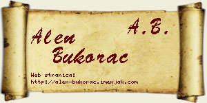 Alen Bukorac vizit kartica